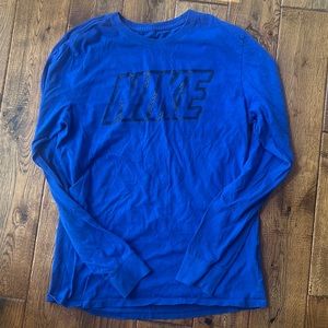 Nike long sleeve tee. Blue. EUC